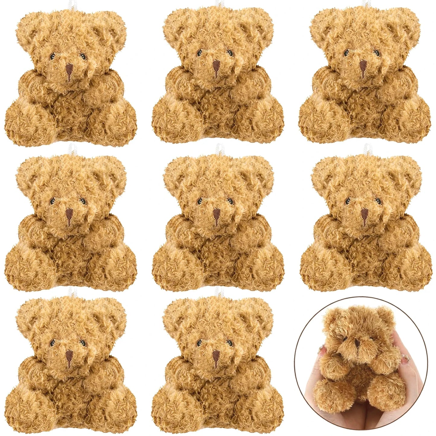 10-30Pcs Mini Plush Bears Small Bear Stuffed Animal Toys Tiny Fuzzy Bear Soft Bear Stuffed Doll for Birthday Gifts Party Favors
