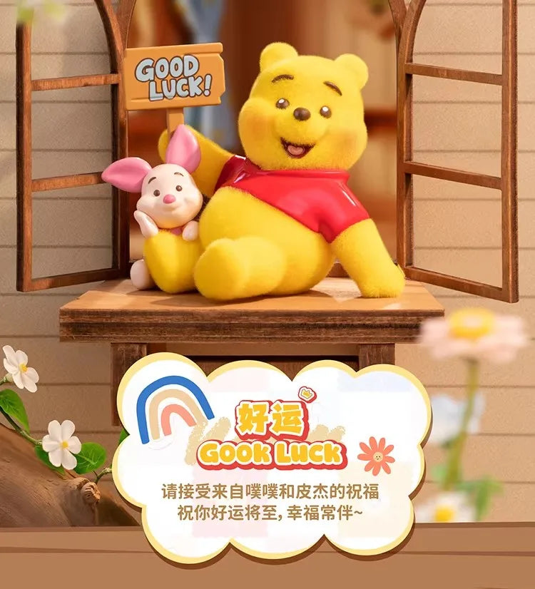 TOP TOY Disney Pooh Bear Expression Pack Series Blind Box Cute Desktop Decoration Ornament Children's Toy Model Birthday Gift
