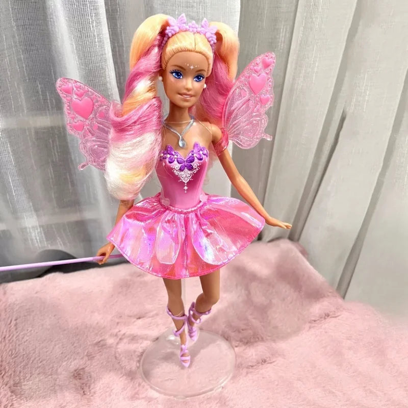 Pre sale new Genuine Barbie Princess Doll Color Changing Dream Butterfly Fairy Toy Girls Dolls Collectible Figures Birthday Gift