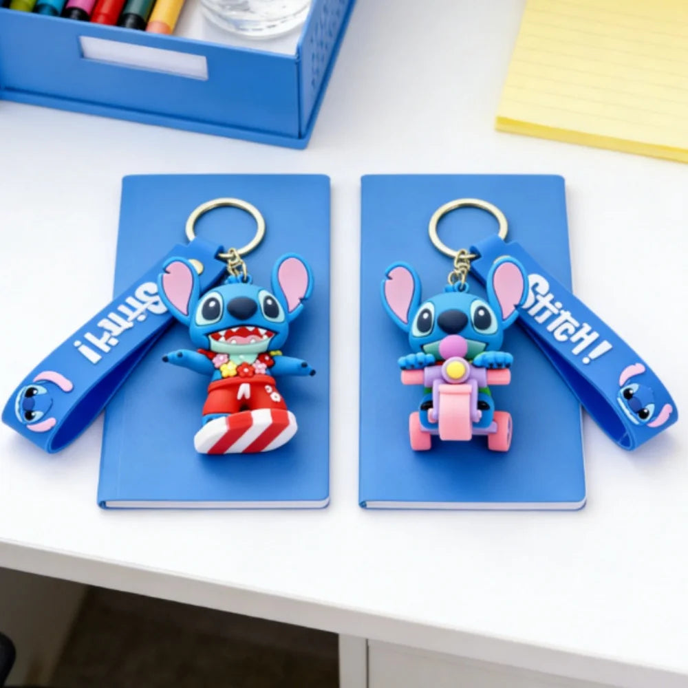 Stitch Disney Keychain Mouse Anime Lilo Stitch Pendant Keychain Cartoon Keyring Key Keyring Chain Car Pendant Kids Toys Gifts