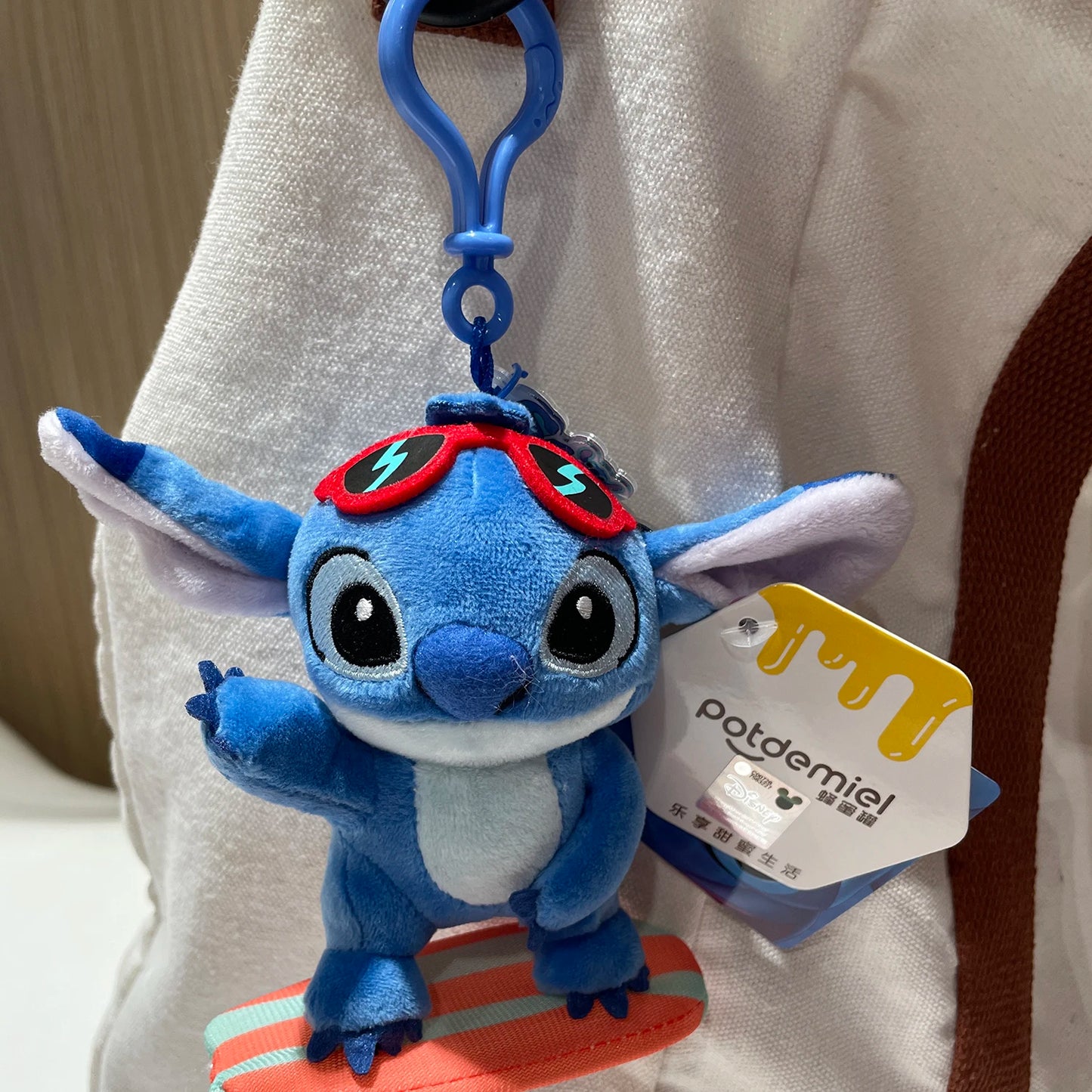 Original Disney Stitch Lotso Sullivan Woody Plush Dolls keychain Angel Stitch Mr.Q Alien Stuffed Toy Pendant Kids Birthday Gift