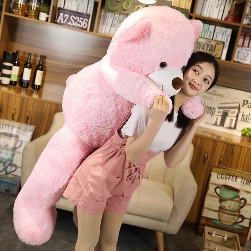 Giant Size American Teddy Bear Plush Toy Big Stuffed Animals Dolls Birthday Valentines Day Gift Soft Pillow for Grilfriend Girl