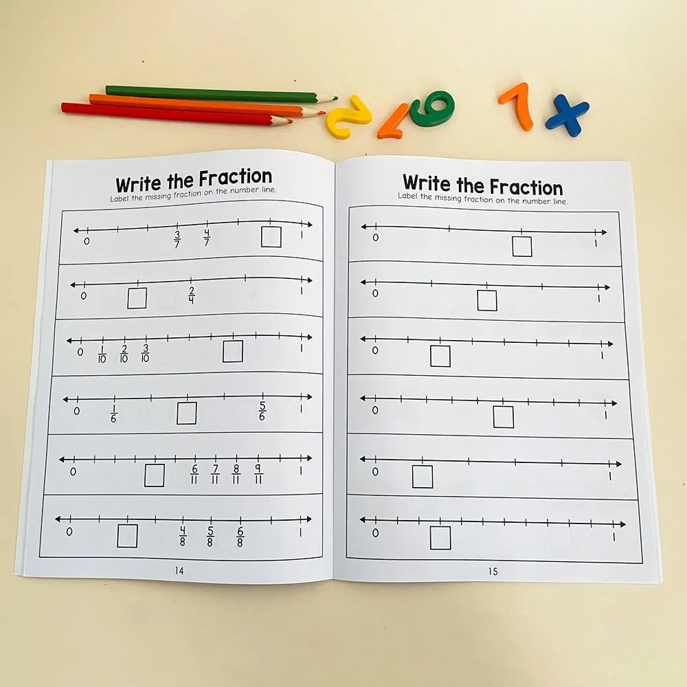 1 Set Math Workbook for Kids Ages 5-8 Math:Math Crossword Puzzles Addition and Subtraction Workbook