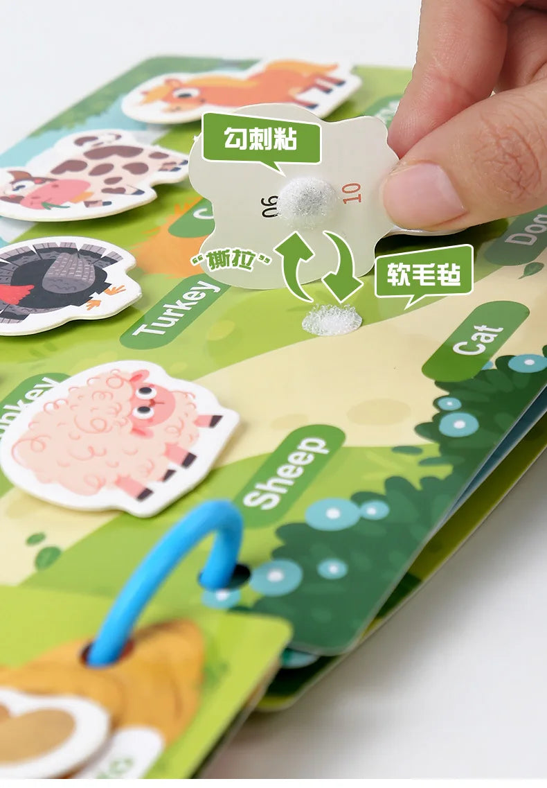 Busy Book Sticker Quiet Book for Kids Montessori Early Educational Toy Toddlers Matching Puzzles Game Baby Learning Toys Gifts