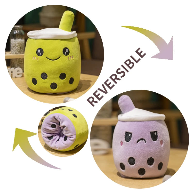 Kawaii Milk Tea Cup Plush Pillow 23cm Stuffed Food Fruit Boba Doll Ultrasoft Stuffed Plush Tea Shop Kids Toys Birthday Gift