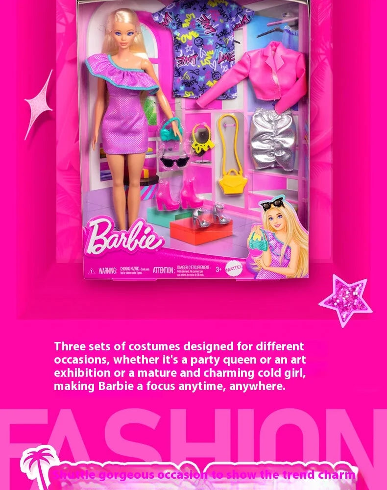 Authentic Barbie Doll with Odile Face Mold Toy Princess Charm Box Set for Girls Imaginary Play Birthday Gift Doll Figure