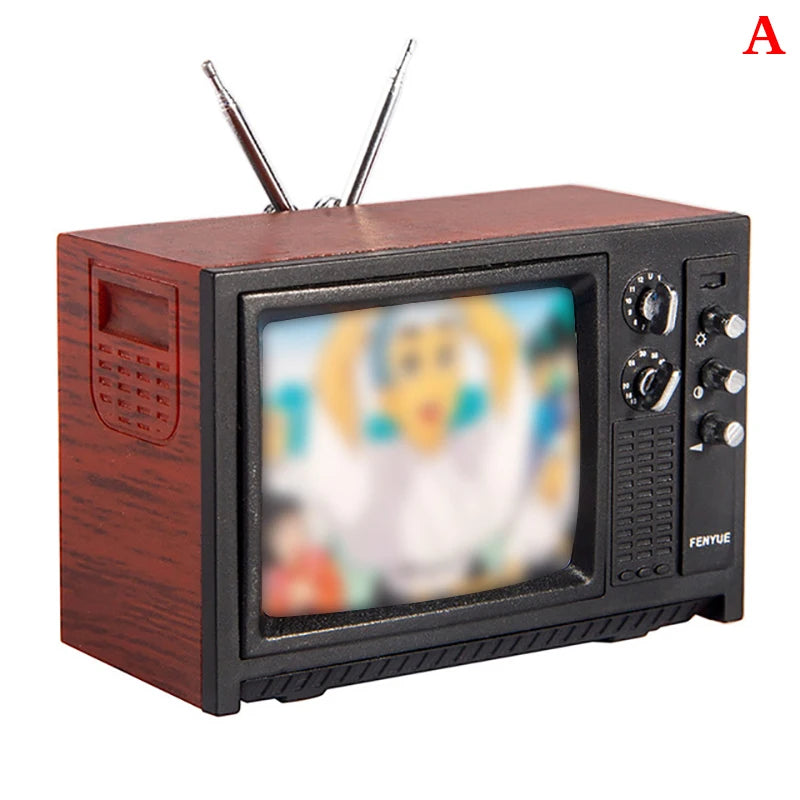 1:12 Doll House TV Remote Control Simulation Miniature Furniture Dollhouse Living Room Decoration Television
