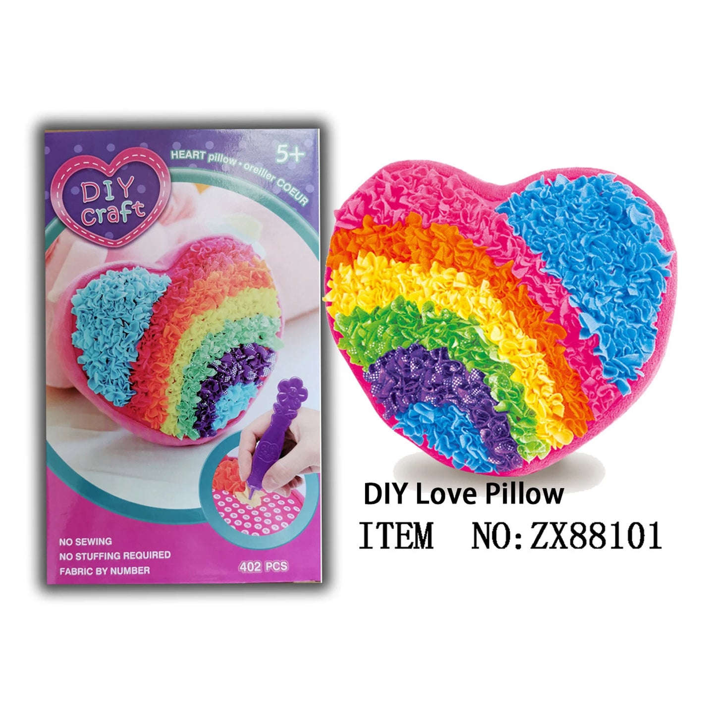 DIY Plush Pillow Children Handmade Pillow Material Package Soft Toy Kawaii Cute Doll Kids Puzzle Craft Toys Kits Gifts for Girls