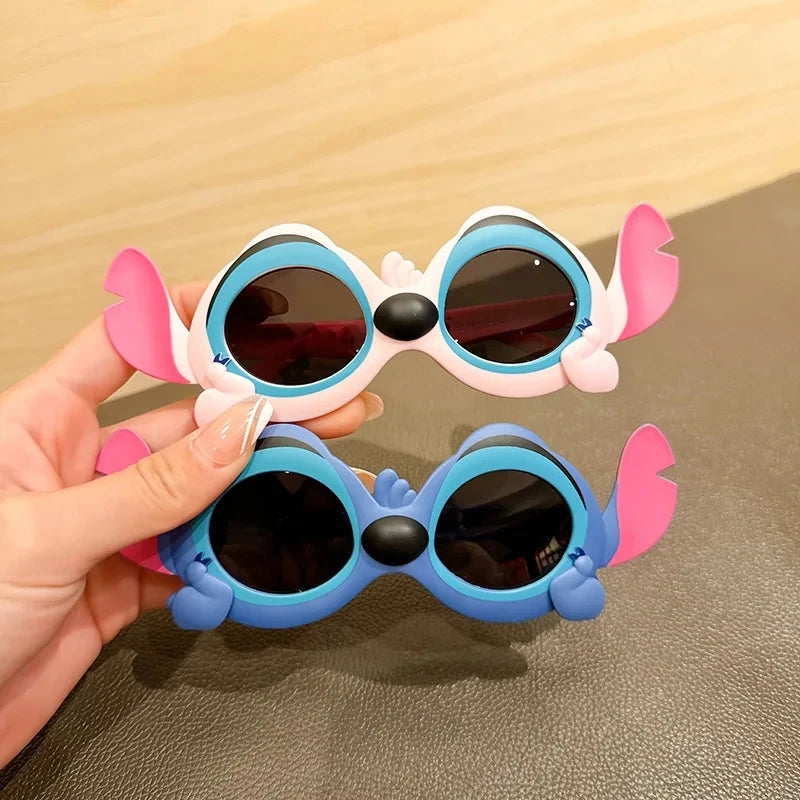 Disney Anime Lilo & Stitch Sunglasses Cute Cartoon Stitch Y2K Polarized Soft Sunglasses UV400 Anti-UVA UVB Outdoor Goggles Toy