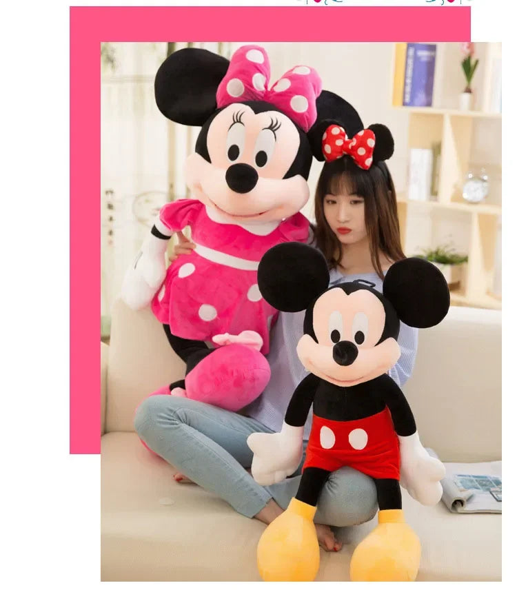 30-35cm Disney Mickey Mouse Plush Toys Kawaii Anime Mickey Minnie Stuffed Plush Models Decoration Dolls for Kids Birthday Gift