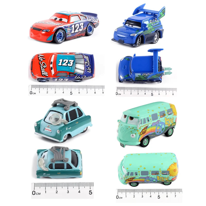 Disney Pixar Car Lightning McQueen mini Dr. Damage Arvy Mater Sarge Sherlff Luigi Alloy Diecast Car Toy Children's Birthday Gift