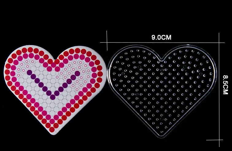 5mm Hama Beads Template with Color Paper Plastic Stencil Jigsaw Perler Puzzles Pixel Beads Diy Transparent Shape Puzzle Pegboard