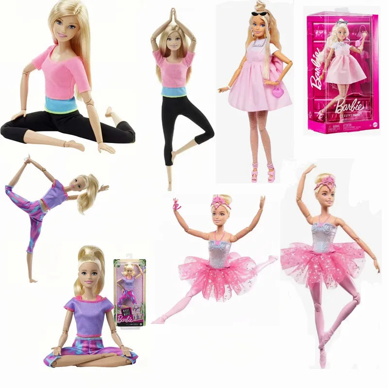 Authentic Barbie Doll Yoga Poses Changeable Styles House Play Doll Multiple Joints Moving Collectible Toy For Kids And Adults