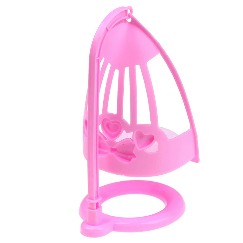 Dollhouse Swing Chair For Girl Doll Miniature Plastic Furniture Toys Doll House Decor