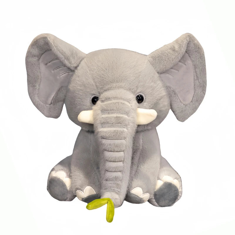 Nice 1pc 25/40cm Cartoon Cute Elephant Plush Doll Long Nose Pink Grey Sitting Animal Stuffed Toy Home Decor Gift For Boys Girls