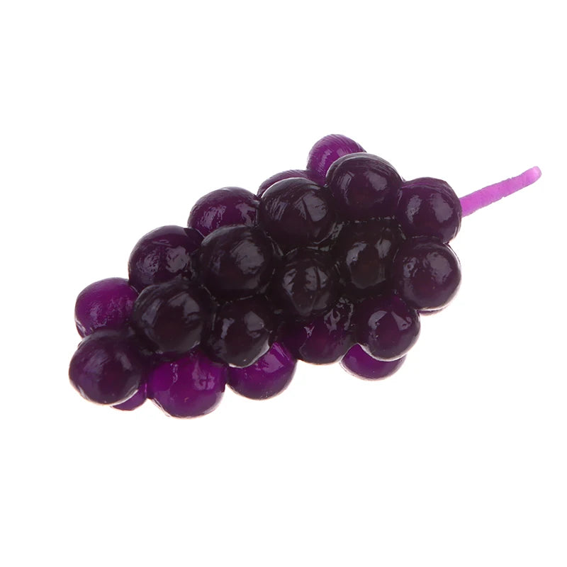 6Pcs/set 1:12 Dollhouse Miniature Purple Green Grape Dollhouse Food  Doll House Accessories Toys