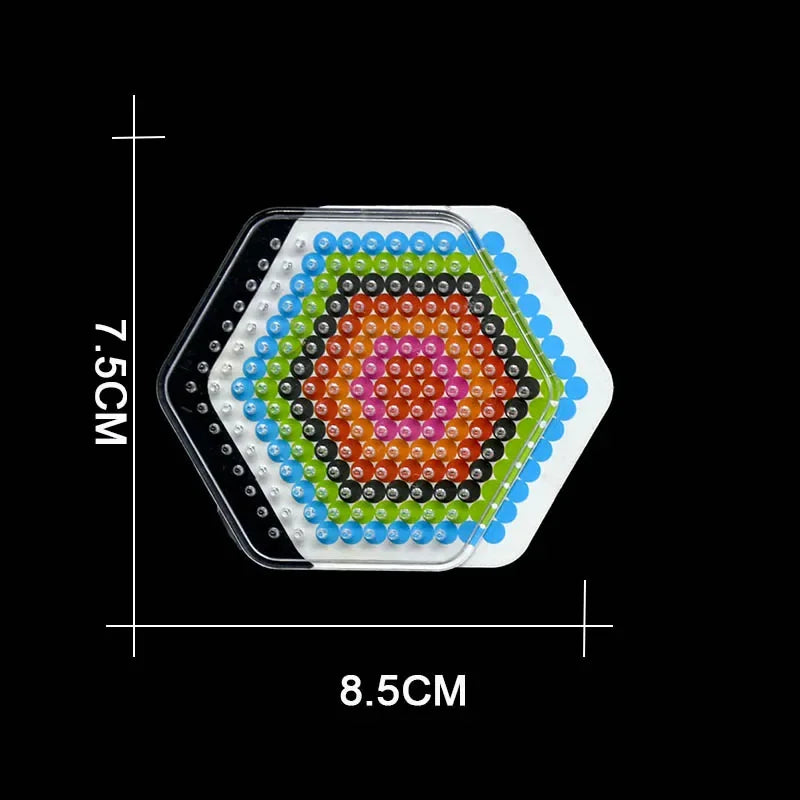 5mm Hama Beads Template with Color Paper Plastic Stencil Jigsaw Perler Puzzles Pixel Beads Diy Transparent Shape Puzzle Pegboard