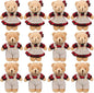 12-48Pcs Mini Joint Teddy Bear Stuffed Animal Plush Toys Wedding Gift Box Doll Toy for Birthday Cake Wedding Decor Party Favors