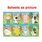 Farm Animal Make a Face Sticker Sheets for Kids Todders Activities Cute Cartoon Puzzle Stickers Birthday Party Favor Crafts Toys