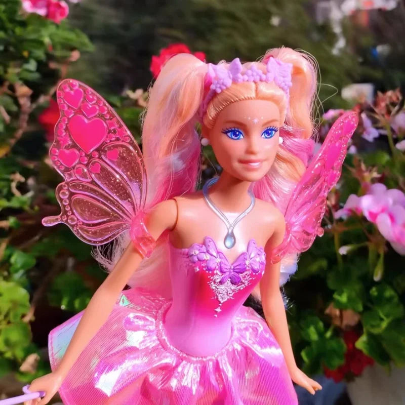 Pre sale new Genuine Barbie Princess Doll Color Changing Dream Butterfly Fairy Toy Girls Dolls Collectible Figures Birthday Gift