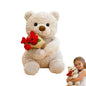 New Hot Sale Teddy Bear with Roses Plush Toy Soft Bear Stuffed Doll Romantic Gift for Lover Home Decor Girls Birthday Gift