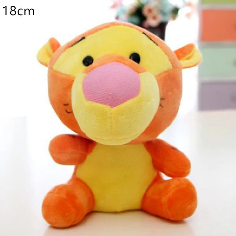 20cm Disney Animation Plush Doll Pooh Bear Mickey Mouse Minnie Tigger Cute Plush Animal Doll Piggy Pillow Toy Children’s Gift