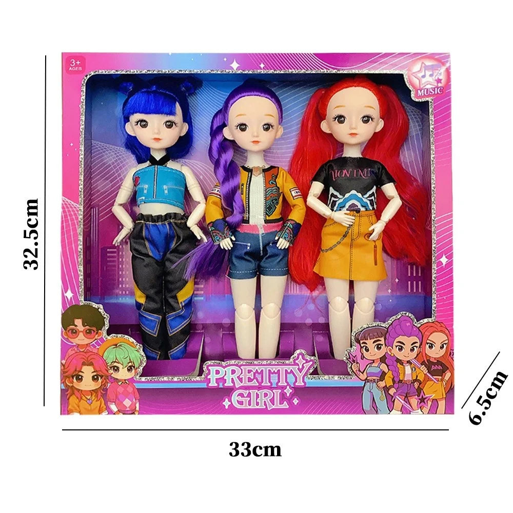 2026 Hot NEW KPop Demon Hunters Rumi Mira Zoey Anime Figure Set - Cute Cosplay Dolls Action Figures - Birthday Gift for Kids