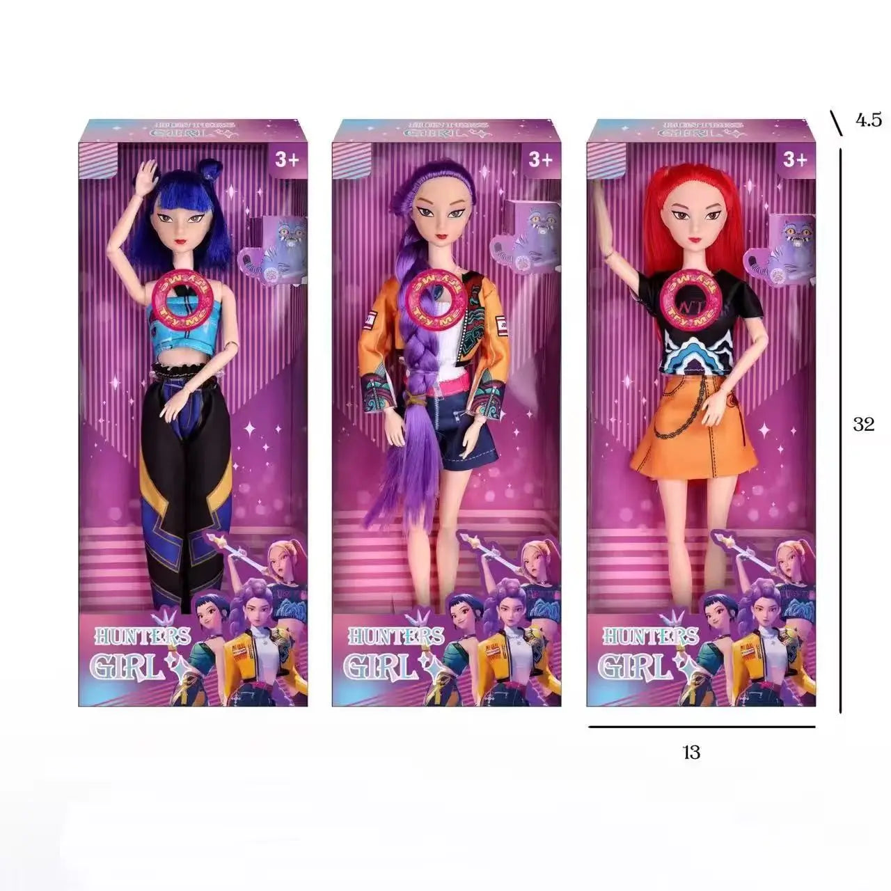 2026 Hot Music Style KPop  Anime Figure Rumi Mira Zoey Action Figure Cosplay Doll Cute Gift for Kids Birthday Gifts