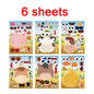 Farm Animal Make a Face Sticker Sheets for Kids Todders Activities Cute Cartoon Puzzle Stickers Birthday Party Favor Crafts Toys
