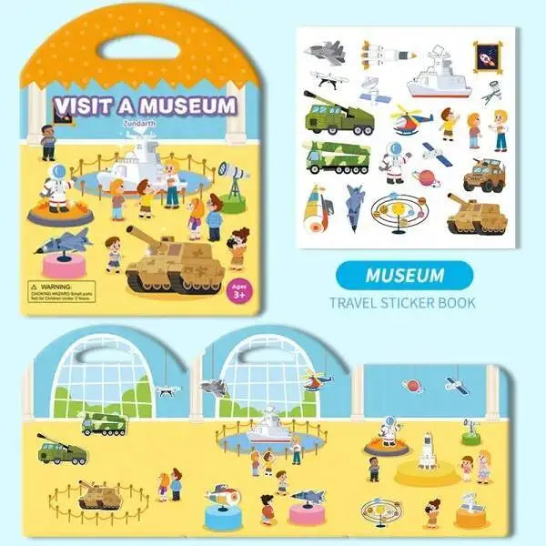 Reusable Sticker Books for Kids Jelly Bubble Scene Stickers DIY Puzzle Game Educational Learning Classic Toys for Children Gift