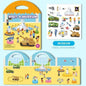 Reusable Sticker Books for Kids Jelly Bubble Scene Stickers DIY Puzzle Game Educational Learning Classic Toys for Children Gift