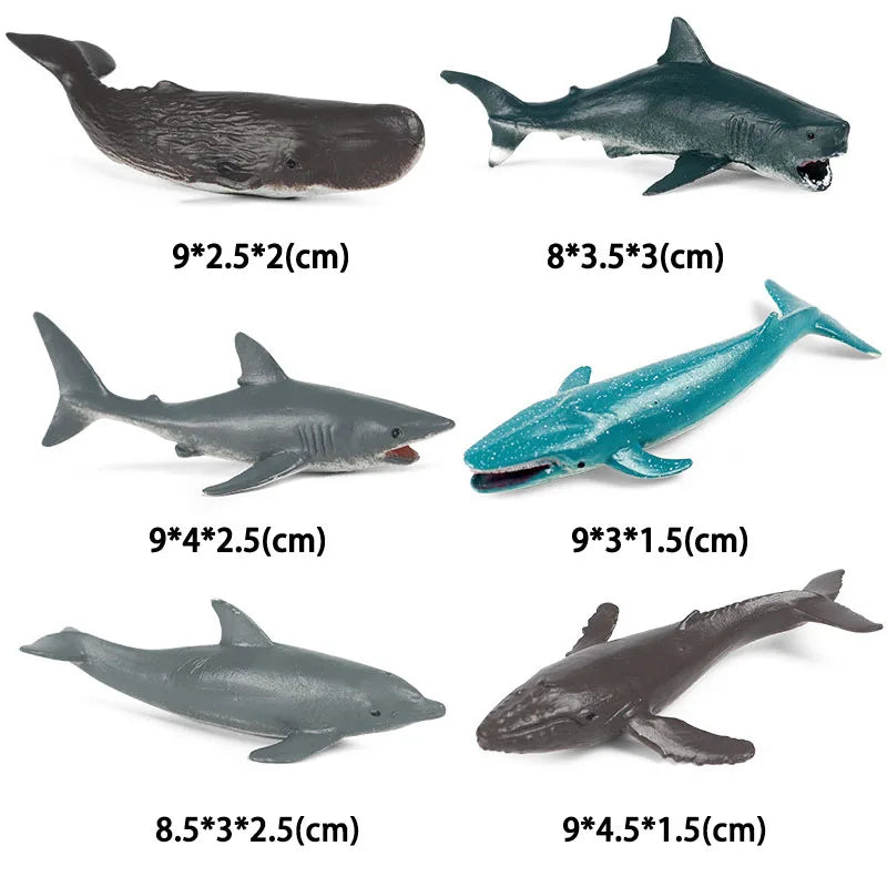 6pcs/set Simulation Wild Animal Toy Plastic Action PVC Model Horse Baby Figure Collection Doll Toy for children Educational toys