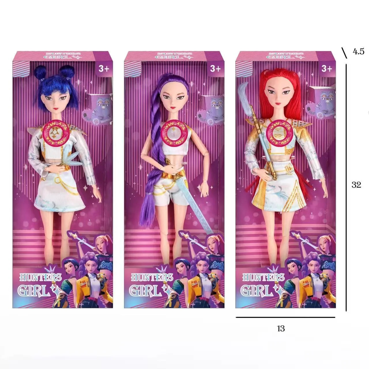 2026 Hot NEW KPop Demon Hunters Rumi Mira Zoey Anime Figure Set - Cute Cosplay Dolls Action Figures - Birthday Gift for Kids