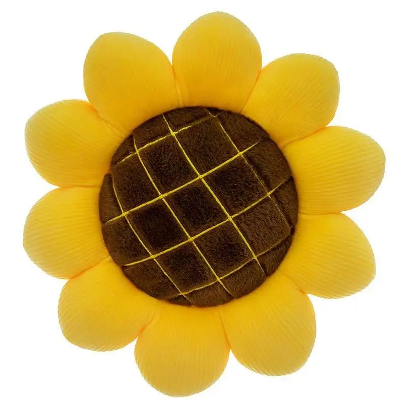 Kawaii Plush Stuffed Doll Cute Sunflower Cushion for Kids Birthday Gift Soft Toy for Sofa Car Window Seat Decorative Pillow