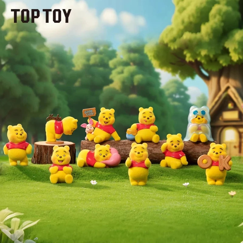 TOP TOY Disney Pooh Bear Expression Pack Series Blind Box Cute Desktop Decoration Ornament Children's Toy Model Birthday Gift