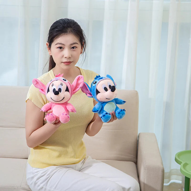 25cm Mickey Plush Mickey Mouse Minnie Daisy Plush Toy Stuffed Doll Kawaii Home Decor Girls Toys Birthday Christmas Gifts For Kid