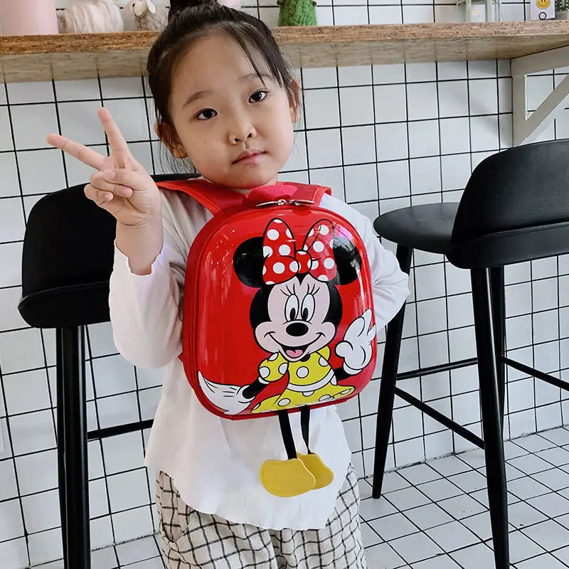 Disney Mickey Mouse Children's Kindergarten Backpack Boys Girls Baby Backpack Mini Cartoon Eggshell Backpack Kids Backpack