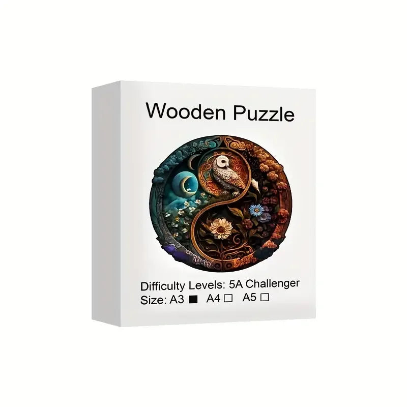 Yin-Yang Wooden Puzzle for Adults Kids, Uniquely Irregular Animal Shaped  Jigsaw Puzzles Toys, Christmas Gift  Family Games