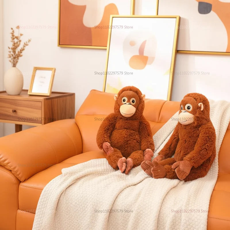 Cute 66cm Gorilla Plush Toy Soft Stuffed Chimpanzee Monkey Animal Bedroom Decor Gift for Kids Room Bed Decor Toys Plush Pillow