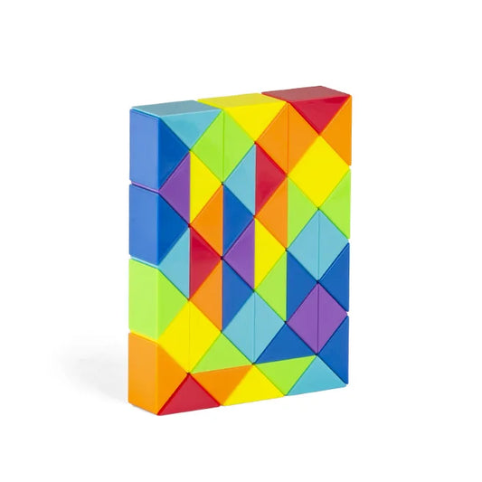 Rainbow Folding Magic Snake Cube Twist Puzzle 24 36 48 72 Segments Educational Toys for Kids Sensory Brain Teaser Games