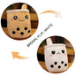 Kawaii Milk Tea Cup Plush Pillow 23cm Stuffed Food Fruit Boba Doll Ultrasoft Stuffed Plush Tea Shop Kids Toys Birthday Gift