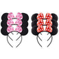 Mickey Ear Headband Hair Ornament Minnie Mickey Mouse Bow Headband Princess Hair Accessory Girls Birthday Party Gift Supplies