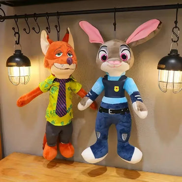 Disney Cartoon Anime Movie Zootopia Plush Toy Fox Nick Wilde Rabbit Judy Hopps Doll Soft Stuffed Animals Toys Kids Xmas Gifts