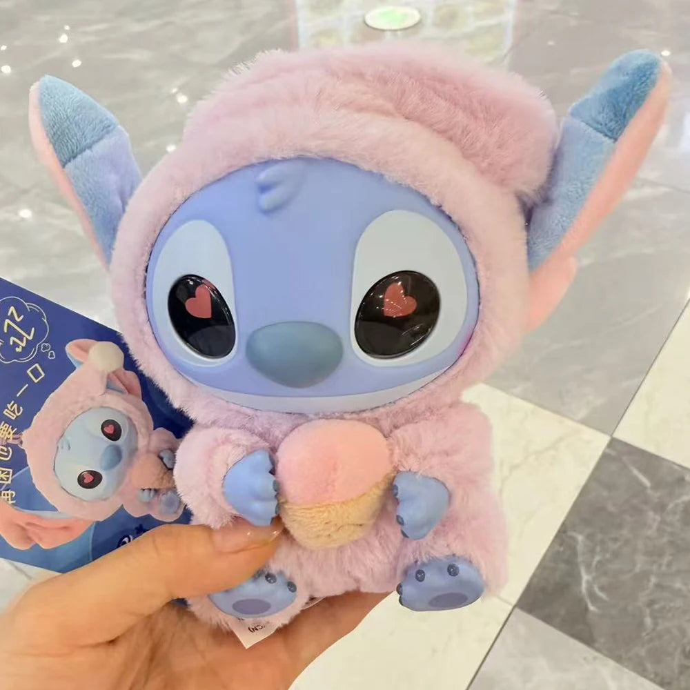 Disney Stitch 'Eat before Sleep' Mystery Box Kawaii Vinyl Figure Keychain Cute Plush Doll Christmas Surprise Gift