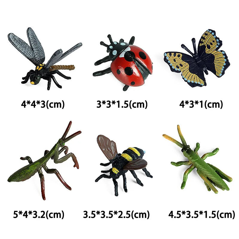 6pcs/set Simulation Wild Animal Toy Plastic Action PVC Model Horse Baby Figure Collection Doll Toy for children Educational toys