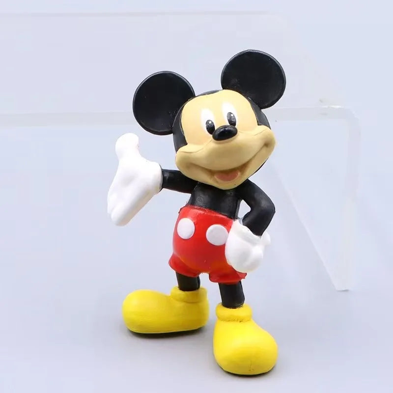 7cm Disney Anime Mickey Mouse Figurine 3D Three-Dimensional Desktop Decora Mickey Ornaments PVC Doll Children's Day Toys Gifts
