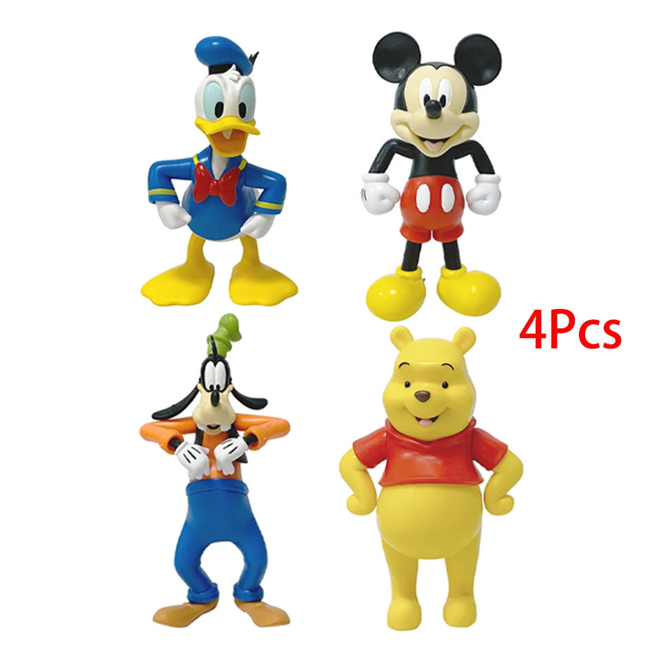 2026 New Disney Mickey Mouse Donald Duck Winnie The Pooh Goofy Action Figure Kawaii PVC Model Doll Collection Toys