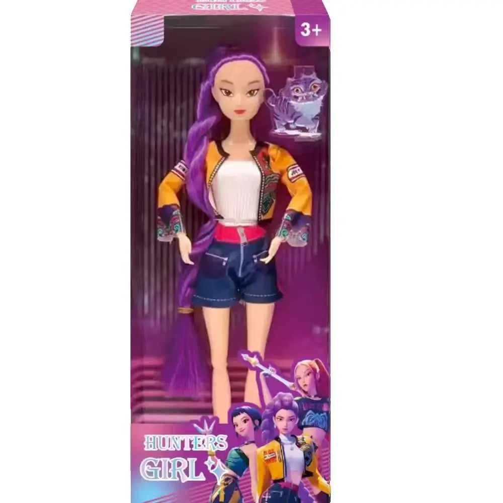 2026 Hot Music Style KPop  Anime Figure Rumi Mira Zoey Action Figure Cosplay Doll Cute Gift for Kids Birthday Gifts