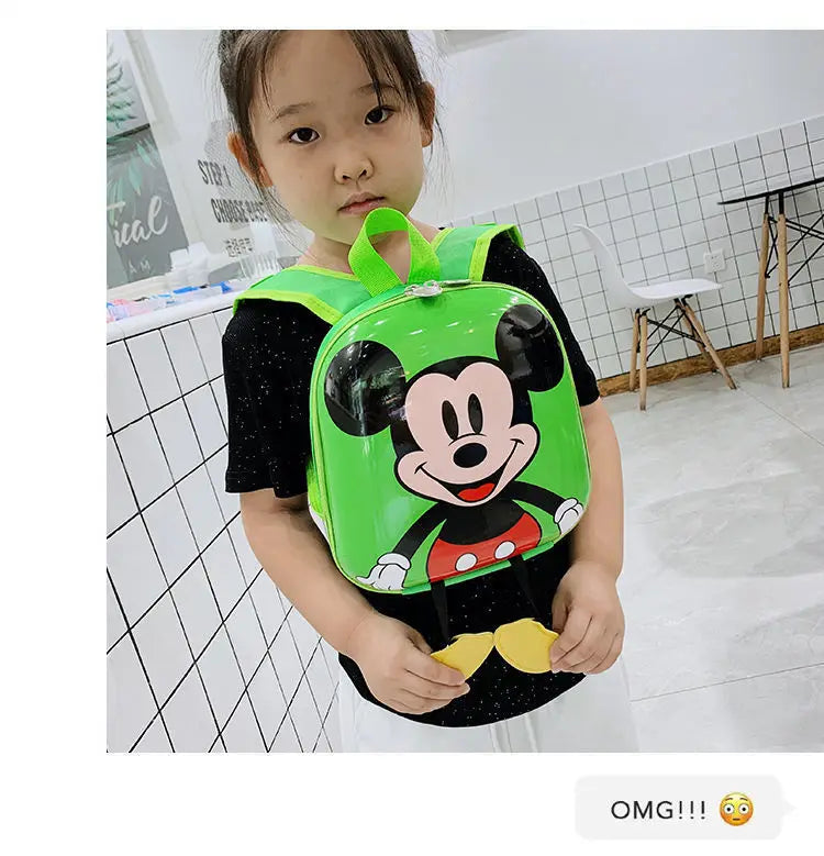 Disney Mickey Mouse Children's Kindergarten Backpack Boys Girls Baby Backpack Mini Cartoon Eggshell Backpack Kids Backpack