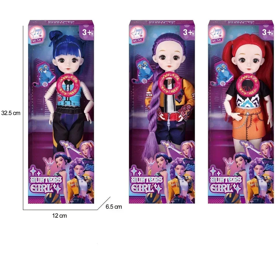 2026 Hot NEW KPop Demon Hunters Rumi Mira Zoey Anime Figure Set - Cute Cosplay Dolls Action Figures - Birthday Gift for Kids